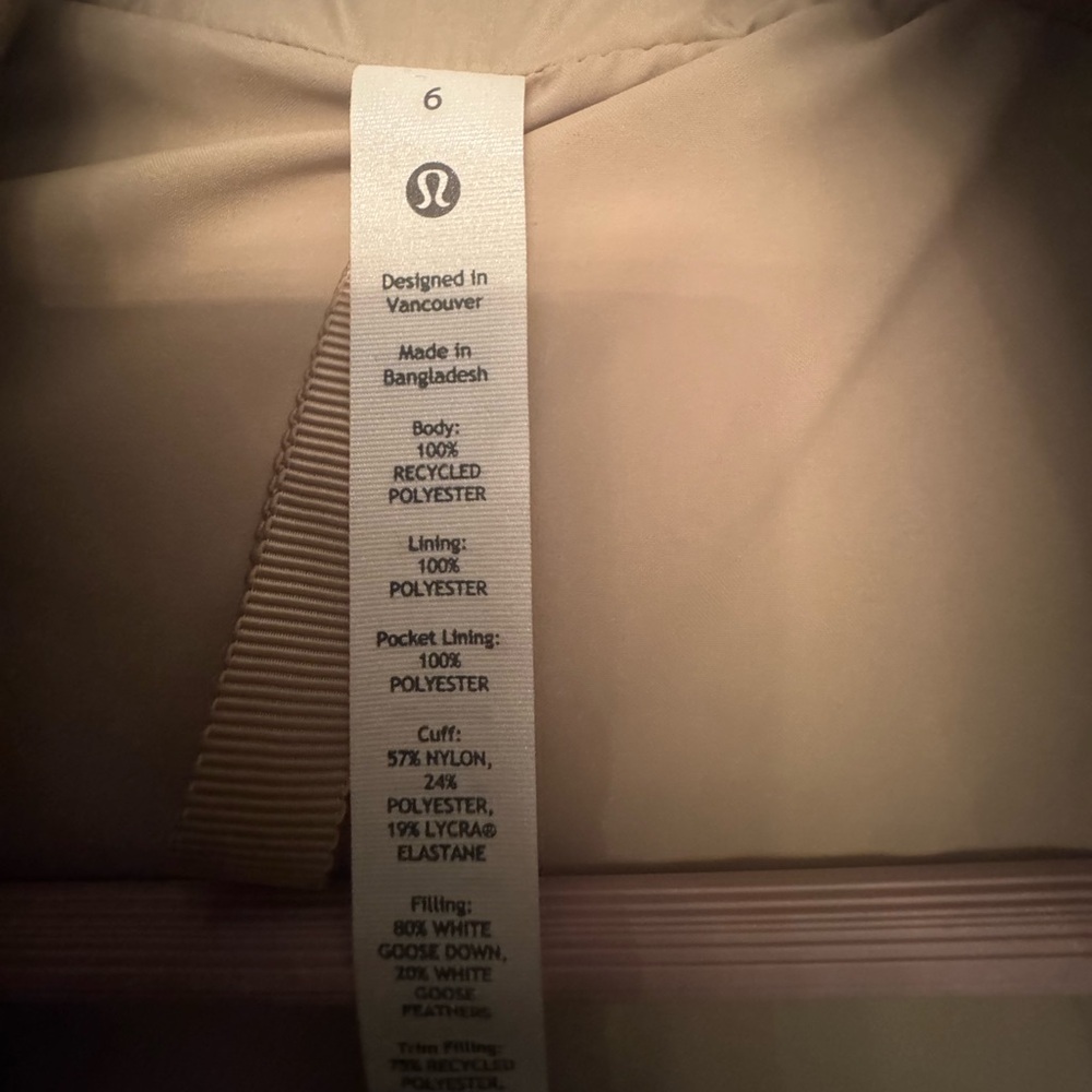 Lululemon Wunder Puff 600-Down-Fill Jacket - Picture 3 of 3